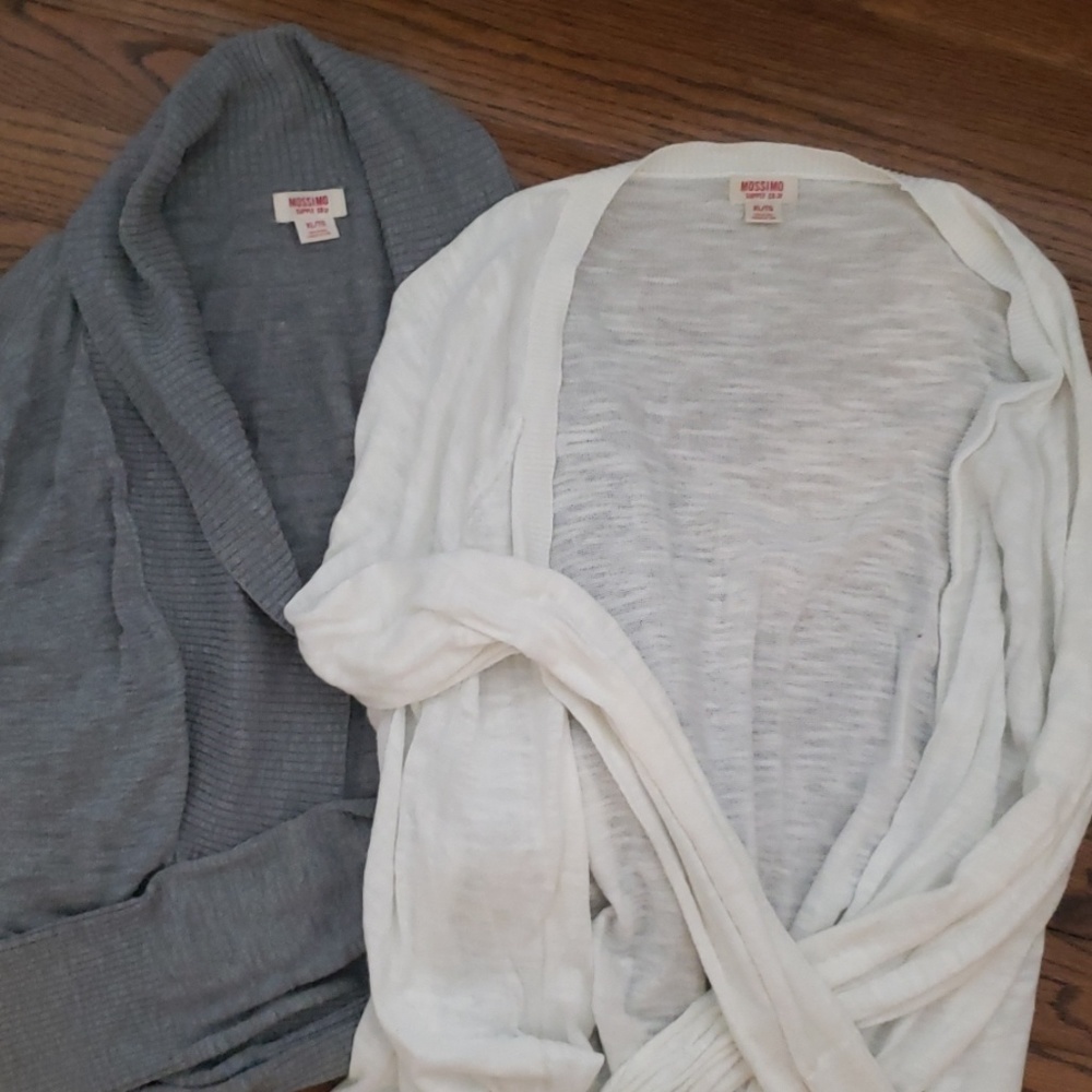 Gray and White 2 for 1 Mossimo Cardigans